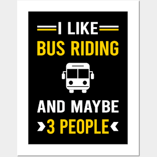 3 People Bus Riding Ride Rider Posters and Art